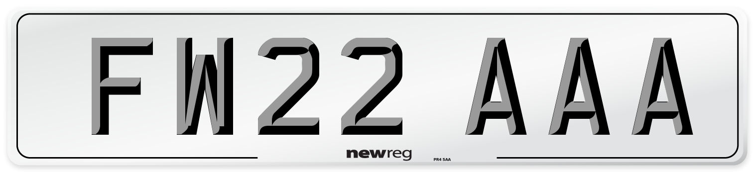 FW22 AAA Number Plate from New Reg